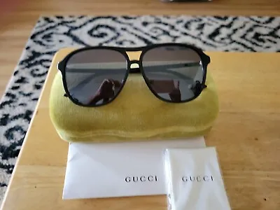 GUCCI Sunglasses Plastic Black  GG0016SA-002 Made In JAPAN • $120