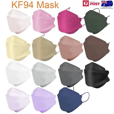 10-100Pcs KF94 Adults Face Masks Protection 3D Disposable Mask 4 Layer Filtered • $9.49