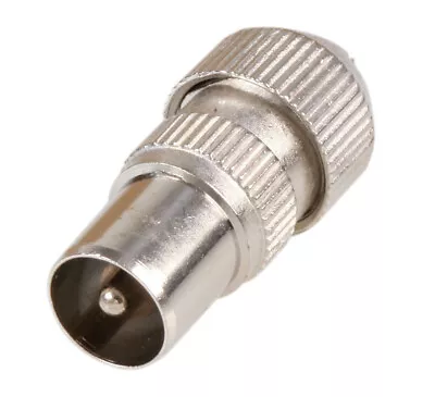 Coaxial Connector For TV Aerial Cable RF Coax Plug Male  Metal Screw Type • £2.59