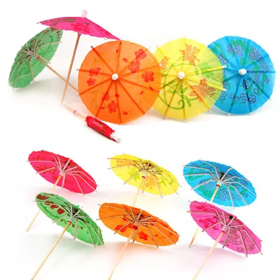 £2.49 • Buy Cocktail Umbrellas Paper Decorations Accessories Party Drinks Fruits Parasols 24