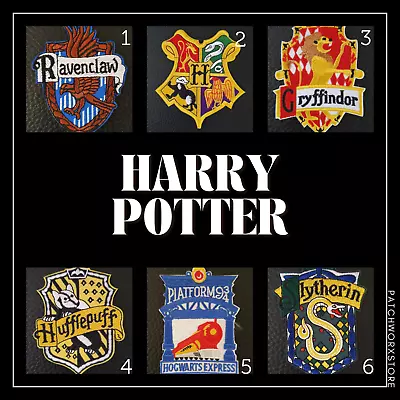 $4.60 • Buy Harry Potter Houses Iron On Patches *BUY 2 GET ANY 3RD PATCH FREE*