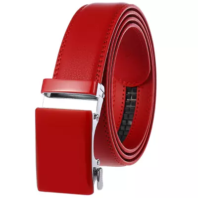 Microfiber Leather Men's Ratchet Belt Belts For Men Adjustable Automatic Buckle • $11.89