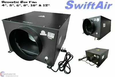 QBF Low Noise Silent Centrifugal Acoustic Box Fan Upto 2150m3/hr 4 5 6 8 10 12  • £169.99