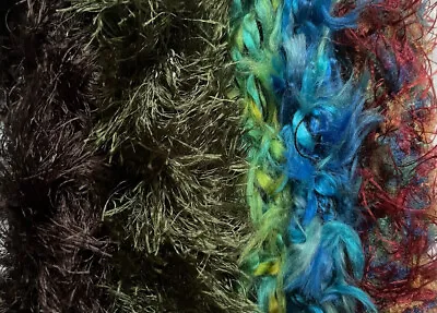 £3.59 • Buy Job Lot Bundle Yarn Wool Fancy Eyelash Tinsel Effect Yarn 5x 10 Meters #H