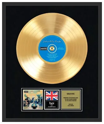 OASIS - CD Gold Disc LP Vinyl Record Award - DEFINITELY MAYBE • £139.99