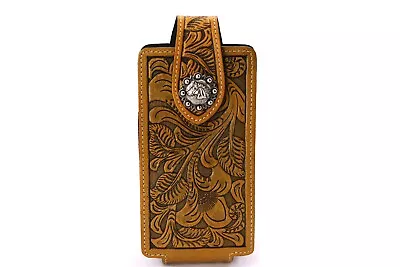 Western Phone Case Horse Brown Leather Phone Holster Magnetic Big 7''x3.2'' • $22.99