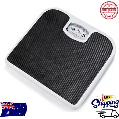 Anko Bathroom Body Weight Scales Mechanical Dial 130Kg Anti-Slip Display Black • $11.30