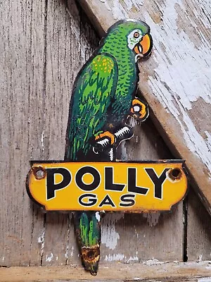 Vintage Polly Gas Porcelain Sign Motor Oil Service Station Pump Advertising  • $176.25