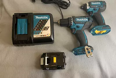 Makita 18v Compact Cordless Impact Driver XDT11 & Drill Driver XFD10 2.0 Ah Kit • $189.99