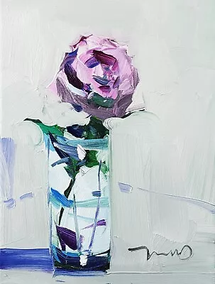 $0.99 • Buy JOSE TRUJILLO Oil Painting IMPRESSIONISM Collectible ORIGINAL Flower Still Life