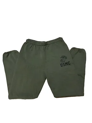 Vintage Soffe USMC United States Marine Corps Military Green Sweatpants Sz Med • $29.99