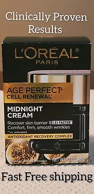 L'Oreal Paris Age Perfect Cell Renewal Midnight Cream Full Sz 48g New In BOX  • $31.41