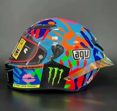 Motorcycle Helmet Full Face GPRR Street Racing MotoGP Rossi 46 Misano 2014 • $349