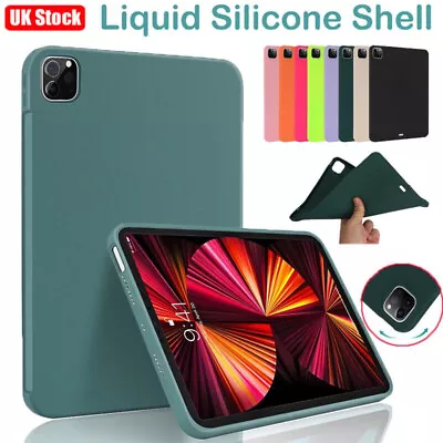 For IPad 5/6/7/8/9/10th Gen Mini Air Pro 11  Tablet Liquid Silicone Case Cover • £10.07