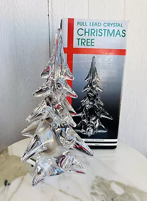 $70 • Buy Vintage Signs Lead Crystal Christmas Tree 10” 1976 Japan