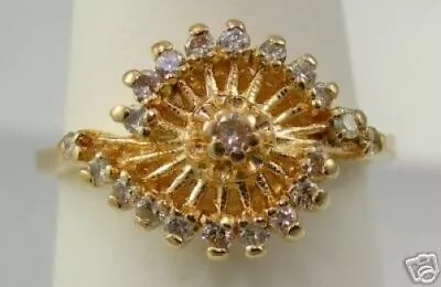 $411.03 • Buy Ladies 14k Solid Yellow Gold Diamond Fashion Ring