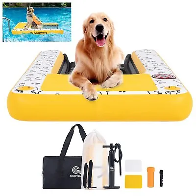 COOLWAVE Extra Large Inflatable Pup Plank Dog Water Ramp Pool Ramp For Dogs • $120