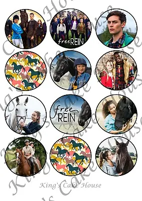 Free Rein Horses Cupcake Toppers Edible Cake Topper Horse Cupcake Toppers • £8