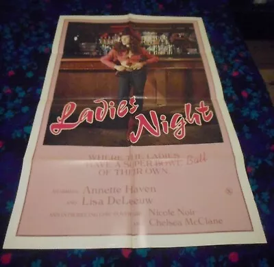 Ladies Night - Original Folded Poster - 1980 - Annette Haven/lisa De Leeuw • $50