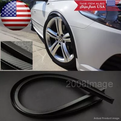 2 Pieces 47  Black Carbon Arch Wide Body Fender Extension Lip Guard For  Ford • $34.96