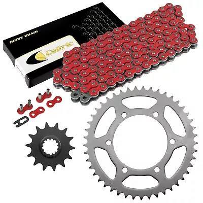 Red Drive Chain And Sprocket Kit For Kawasaki Ninja 250R EX250J 2008-2012 • $42.01