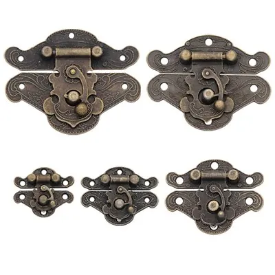 $11.56 • Buy Lock Catch Latch Hasp Antique For Wooden Jewelry Boxes Lock Mini Retro
