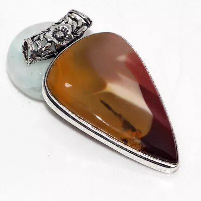 Mookaite 925 Silver Plated Chunky Gemstone Handmade Pendant 2  Promise Gift GW • $2.99