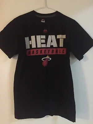 Men’s Small Miami Heat Majestic S T Shirt NBA Basketball Ring Spun Soft • $14.97