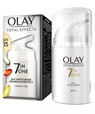 OLAY Total Effects 7 In ONE Anti-Ageing Day Moisturiser-SPF 15  50ml NEW • £8.99