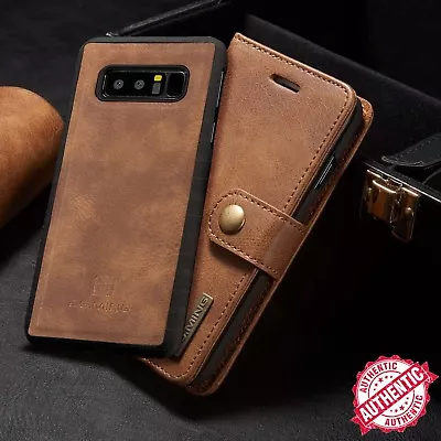 Samsung Note 8 S7 Edge S8 S9+ Removable Magnetic Leather Card Wallet Case Cover • $28.49