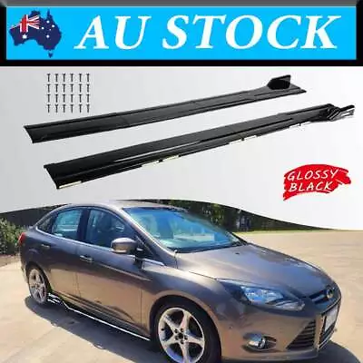 For Ford Focus Sedan Gloss Side Skirt Spoiler Splitter Extension W/ Reflector RD • $54.99