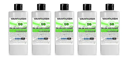 5 X 1L Vanquish 50 Professional Heavy Duty Oven Cleaner Cleans Carbon Grease Fat • £24.99