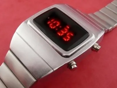 Rare Old Style Modern Futuristic 70s Seventies Space Age Mens Led L.e.d Watch 18 • $73.98