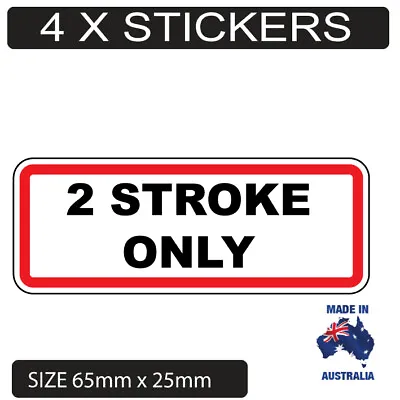 4 X 2 STROKE OIL  Only Petrol Fuel Stickers • $3.83