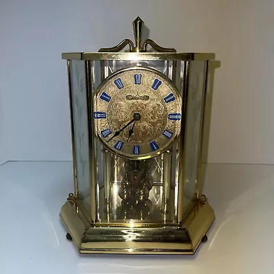 Vintage Kundo Anniversary 400 Day Hexagon Clock In Etched Glass Case. ALST • $295.06