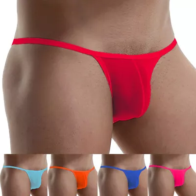 Men G-String Thong Mini Briefs Underwear Panties Bikini Solid Light Low Rise • $3.47