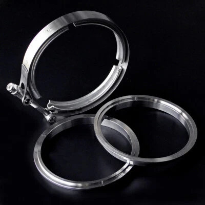 $38.60 • Buy 5inch Stainless Steel V-band Clamp & T304SS Flange Kit Muffler Exhaust DownPipe