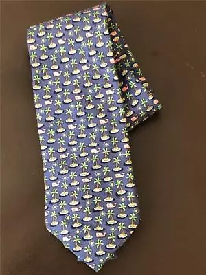 Vineyard Vines Shep & Ian Whales Silk Necktie Worn Once Free Shipping • $23.99