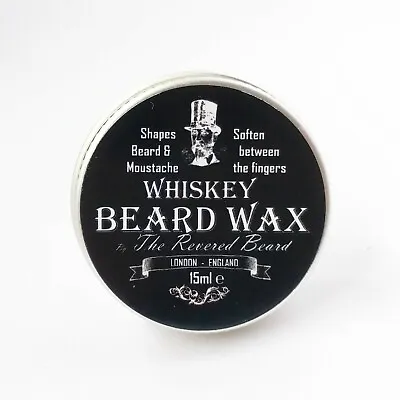 £4.25 • Buy 15ml Whiskey Scented Moustache Wax By Revered Beard. Premium Beard Styling Wax
