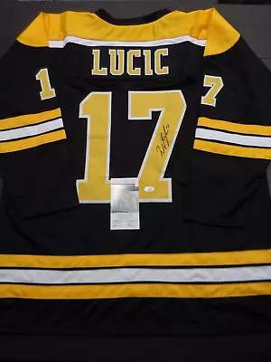 Milan Lucic Boston Bruins Autographed Signed Black Style Jersey XL Coa=JSA • $79.99