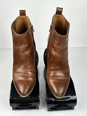 Frye And Co. Jacy Chelsea Boot Size 8 Brown Leather Bootie Shoes Almond Toe • $29.99