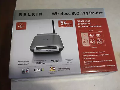 BELKIN  Wireless 802.11g Router 54Mbps MODEL F5D7230-4 • $33