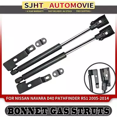 $30.90 • Buy 2x Bonnet Gas Struts Lift Support For Nissan Navara D40 2005-2014 Pathfinder R51