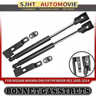 2x Bonnet Gas Struts Lift Support For Nissan Navara D40 2005-2014 Pathfinder R51 • $30.90