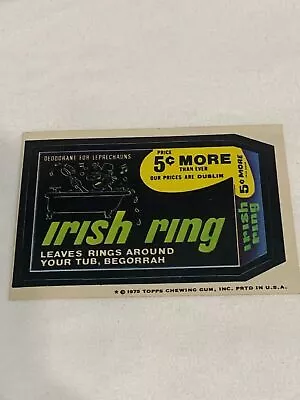 1975 Topps Wacky Packages 14th Series  Irish Ring  Deodorant For Leprechauns Tan • $14.99