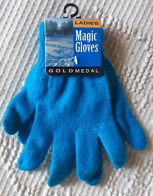 Ladies Goldmedal Magic Gloves One Size Fits All Turquoise/blue  • $4