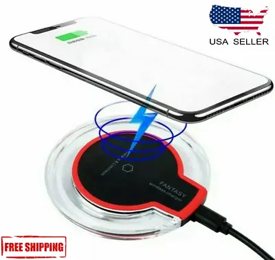 Wireless Charger For IPhone 11 12 13 X XR XS MAX Samsung S9 S10 Note 9 Note 10 • $3.55