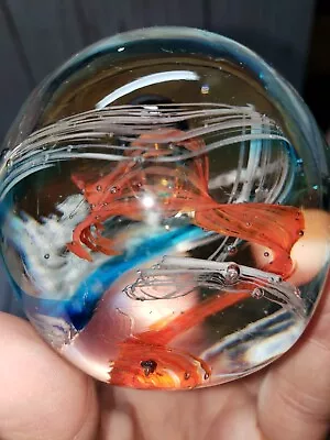 Hand Blown Vintage Goldfish Paperweight • $14.99