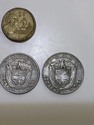 PANAMA  1966 1983 VN CVARTO DE BALBOA & 1988 2 Dollar Australia • $20