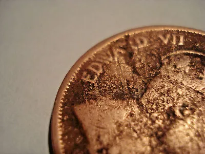 1908 KM19 Malaysia Straits Settlements One Cent Die Clashed Crack Error • $5